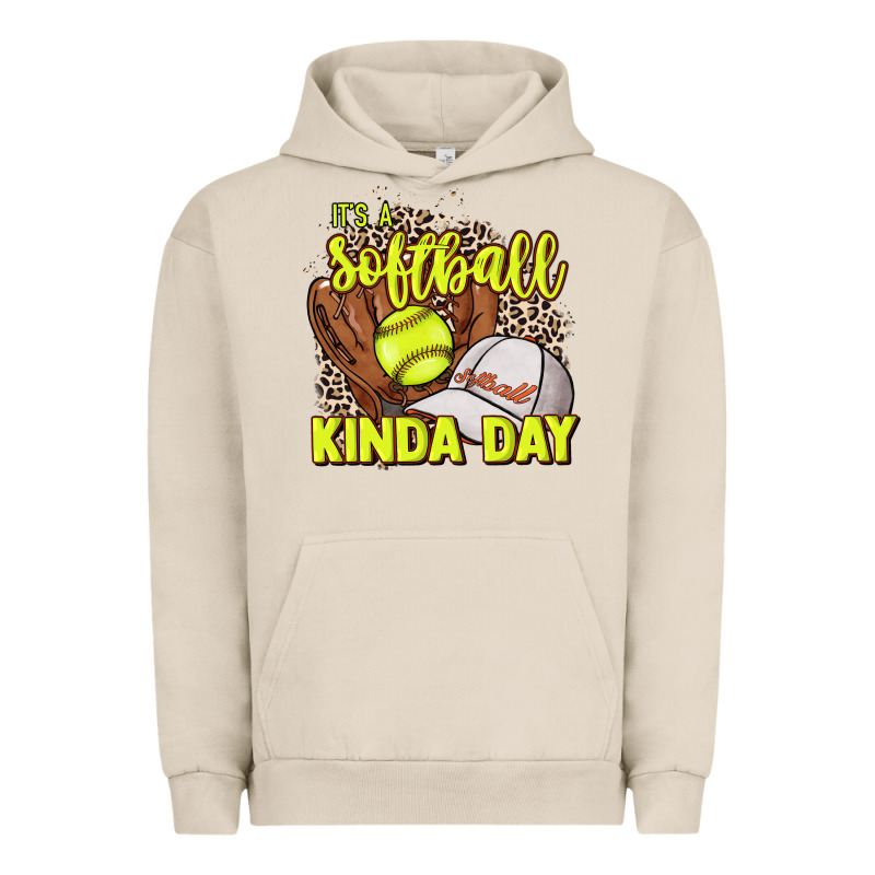 It's A Softball Kinda Day Leopard Urban Hoodie by NancyCooperArtShop | Teevron