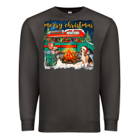 Smoke merry christmas with camper van Premium Sweatshirt - NancyCooperArtShop