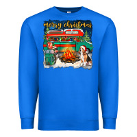 True Royal merry christmas with camper van Premium Sweatshirt - NancyCooperArtShop