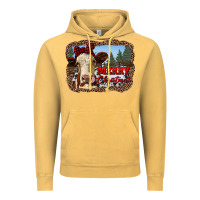 Vintage Mustard merry christmas heifer cow with farm Vintage Hoodie - RanaPortraitStore