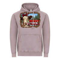 Vintage Zinc merry christmas heifer cow with farm Vintage Hoodie - RanaPortraitStore