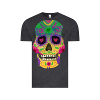 Vintage Black sugar skull Vintage Tee - FaDigitalArtStudio