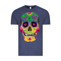 Vintage Denim sugar skull Vintage Tee - FaDigitalArtStudio