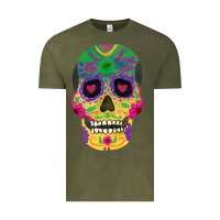 Vintage Olive sugar skull Vintage Tee - FaDigitalArtStudio