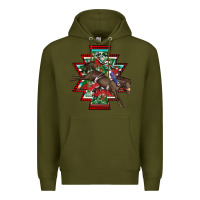 Army Green aztec rodeo christmas Premium Hoodie - AdoDesignShop