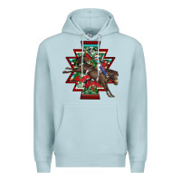 Blue Mist aztec rodeo christmas Premium Hoodie - AdoDesignShop