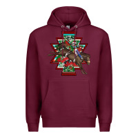 Burgundy aztec rodeo christmas Premium Hoodie - AdoDesignShop