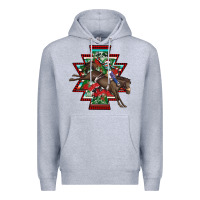Heather Grey aztec rodeo christmas Premium Hoodie - AdoDesignShop