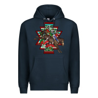 Navy aztec rodeo christmas Premium Hoodie - AdoDesignShop