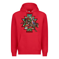 Red aztec rodeo christmas Premium Hoodie - AdoDesignShop
