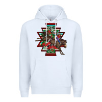 White aztec rodeo christmas Premium Hoodie - AdoDesignShop