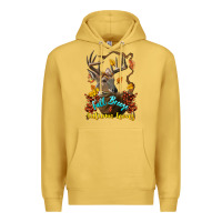 Antique Gold Fall Breeze And Autumn Leaves Deer Premium Hoodie - LillyAllenDesigns