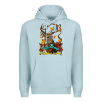 Blue Mist Fall Breeze And Autumn Leaves Deer Premium Hoodie - LillyAllenDesigns