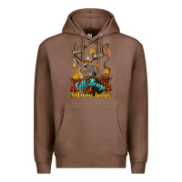 Chestnut Fall Breeze And Autumn Leaves Deer Premium Hoodie - LillyAllenDesigns