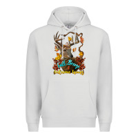 Dove Grey Fall Breeze And Autumn Leaves Deer Premium Hoodie - LillyAllenDesigns