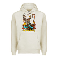 Oatmeal Heather Fall Breeze And Autumn Leaves Deer Premium Hoodie - LillyAllenDesigns