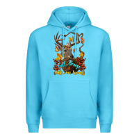 Ocean Blue Fall Breeze And Autumn Leaves Deer Premium Hoodie - LillyAllenDesigns