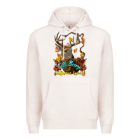 Pale Pink Fall Breeze And Autumn Leaves Deer Premium Hoodie - LillyAllenDesigns