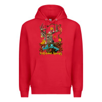 Red Fall Breeze And Autumn Leaves Deer Premium Hoodie - LillyAllenDesigns