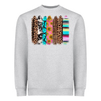 Heather Grey Western brushstrokes Heavyweight Sweatshirt - CTS Tumbler Store