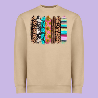 Western Brushstrokes Heavyweight Sweatshirt Designed By Cts Tumbler Store