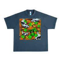 Midnight Navy St patricks  duck with leprechaun hat  seamless Urban Heavy Tee - FaDigitalArtStudio