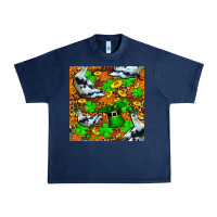 Navy St patricks  duck with leprechaun hat  seamless Urban Heavy Tee - FaDigitalArtStudio