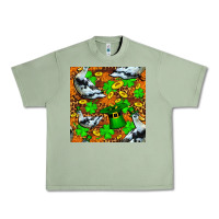 Oil Green St patricks  duck with leprechaun hat  seamless Urban Heavy Tee - FaDigitalArtStudio