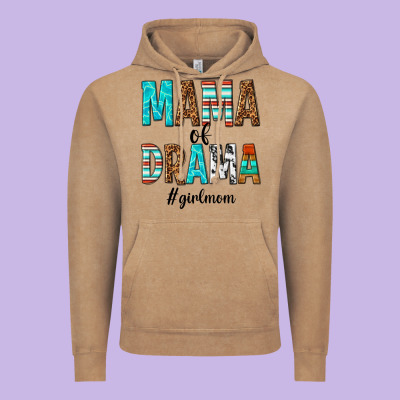Mama Of Drama Girl Mom Vintage Hoodie Designed By Texasbilliewilder