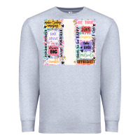Heather Grey positive affirmation Premium Sweatshirt - MaliasSmallBusiness