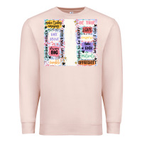 Pale Pink positive affirmation Premium Sweatshirt - MaliasSmallBusiness