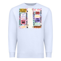 White positive affirmation Premium Sweatshirt - MaliasSmallBusiness