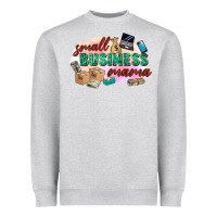 Heather Grey small business mama Heavyweight Sweatshirt - Zillion Design Studio