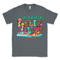Charcoal Heather life is better in flip flops Classic Tee - AdoDesignShop