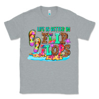 Heather Grey life is better in flip flops Classic Tee - AdoDesignShop
