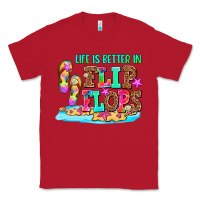 Red life is better in flip flops Classic Tee - AdoDesignShop