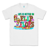 White life is better in flip flops Classic Tee - AdoDesignShop
