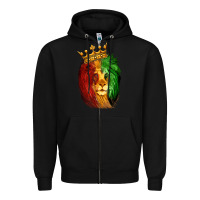 Black Juneteenth Lion King Zipper Hoodie - LillyAllenDesigns