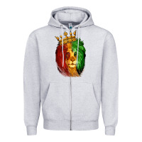 Heather Grey Juneteenth Lion King Zipper Hoodie - LillyAllenDesigns