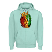 Seafoam Juneteenth Lion King Zipper Hoodie - LillyAllenDesigns