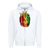 White Juneteenth Lion King Zipper Hoodie - LillyAllenDesigns