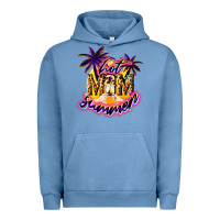 Pigment Pebble Blue Hot Mom summer Urban Hoodie - NancyCooperArtShop