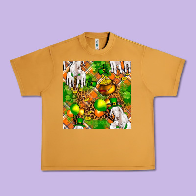 St Patricks  Goat Family With Balloons Seamless Urban Heavy Tee Designed By Fadigitalartstudio