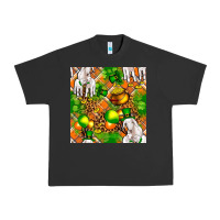 Pigment Black St patricks  goat family with balloons seamless Urban Heavy Tee - FaDigitalArtStudio