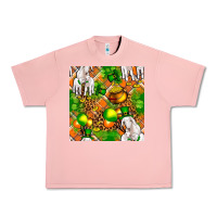 Salmon St patricks  goat family with balloons seamless Urban Heavy Tee - FaDigitalArtStudio