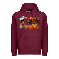 Burgundy Fall Nurse Premium Hoodie - LillyAllenDesigns