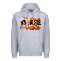 Heather Grey Fall Nurse Premium Hoodie - LillyAllenDesigns