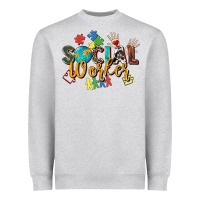 Heather Grey social worker Heavyweight Sweatshirt - Zillion Design Studio