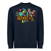 Navy social worker Heavyweight Sweatshirt - Zillion Design Studio