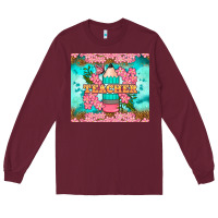 Burgundy teacher floral pencil tumbler Long Sleeve Tee - BundleAndBundleShop